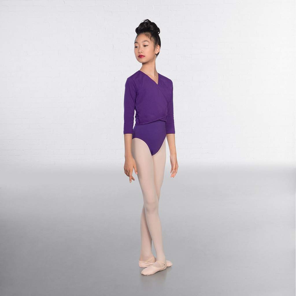 lavender crossover cardigan